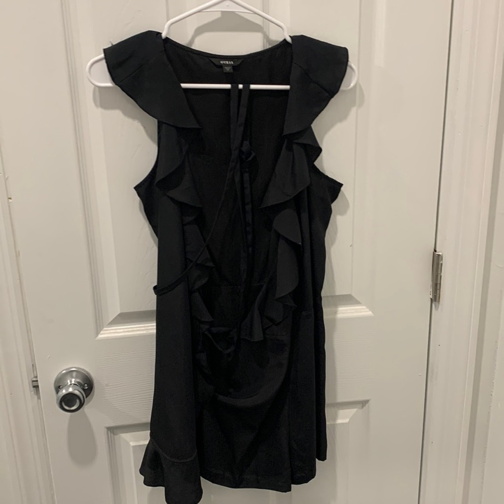 Guess Black Satin Romper